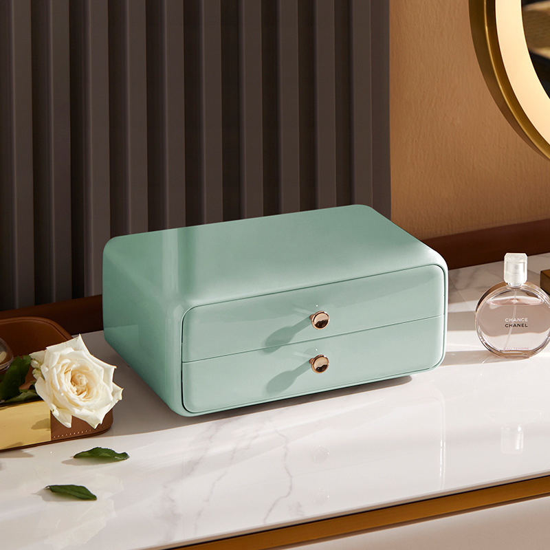 Layered storage drawer cabinet storage box home storage cabinet portable home dustproof makeup box storage drawer box