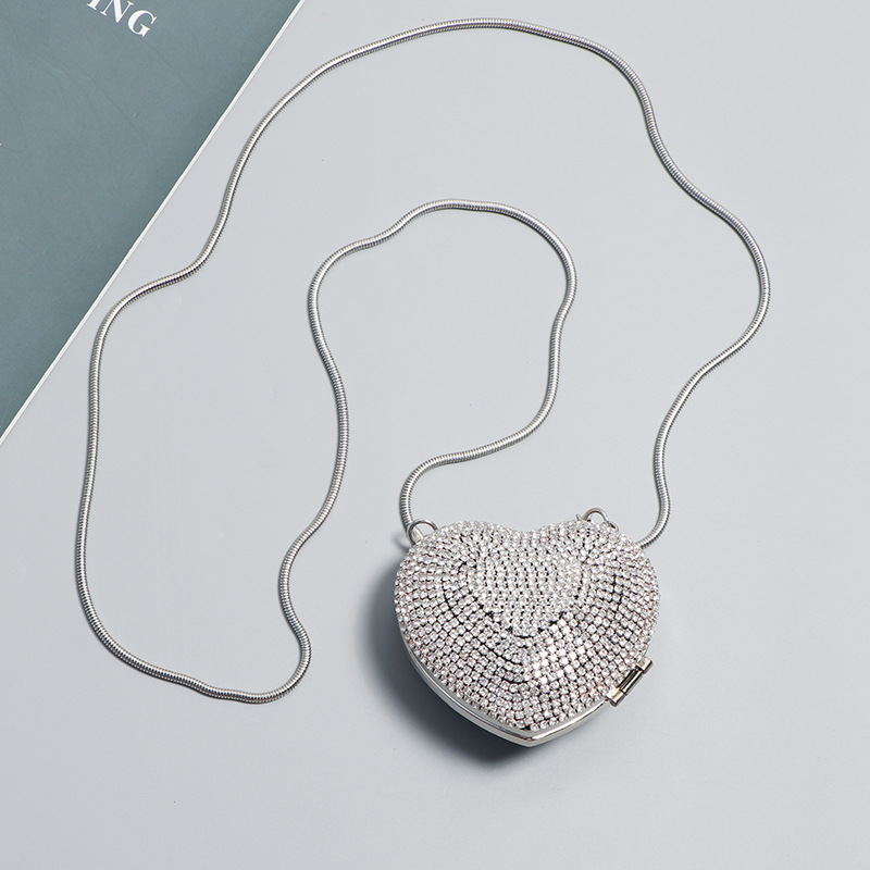 86g Weight Magnetic Buckle Closure Type Chain Strap Type Evening Bag Bags Type Casual, Party Occasion Acrylic Material Solid Color Pattern All Seasons Season Women's Gender Diamond Design Streetwear Style Heart-shaped, Square Shape Acrylic Solid Color Heart-shaped Square Evening Bags 7