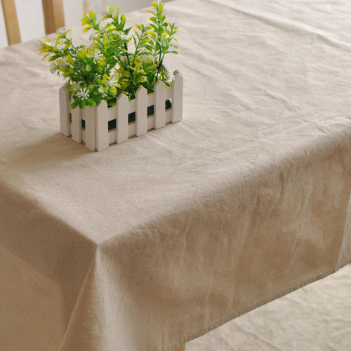 Japanese-style solid color minimalist cotton linen plain dining tablecloth, good quality style living room coffee table cloth photography background cloth wholesale
