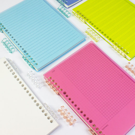 a4 loose-leaf book case binder buckle cover b5 ring buckle coil binding perforated notebook soft leather cover paper