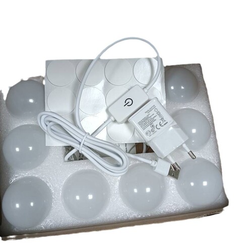 Cross-border Hollywood mirror light led bulb makeup mirror light USB three-tone dimming beauty fill-in mirror front light bulb