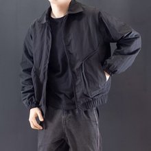 春夏新款时尚工装立领男士夹克潮韩版休闲青少年学生外套