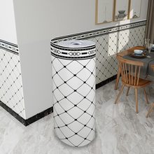 自粘仿木纹瓷砖墙贴贴纸客厅走廊墙围防水铝塑板护墙板大理石墙裙