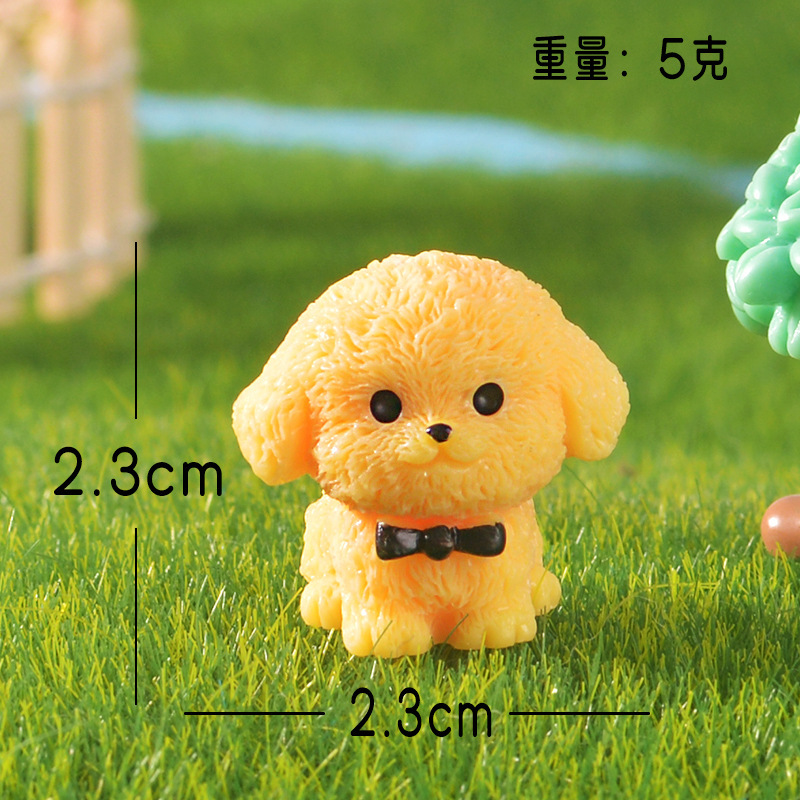 マイクロ風景装飾品シミュレーションよだれかけ子犬かわいい人形ホームカーレジン diy クラフト装飾装飾品|undefined