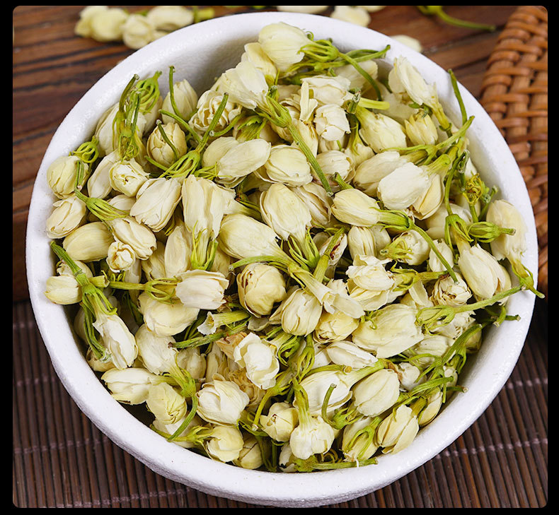 Dried Jasmine Flowers (Jasminum sambac) — 30g Jar, Half-Open Food-Grade Floral Tea details