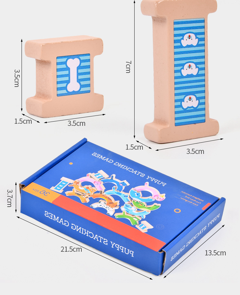 Domino, Dog Stacking, Tall Strongman Stacking, board game, balance building blocks, adult stress-relieving wooden toys detail image 16