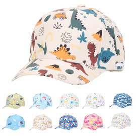 儿童卡通动物帽子春秋季鸭舌帽可爱恐龙动物合集遮阳棒球帽潮帽