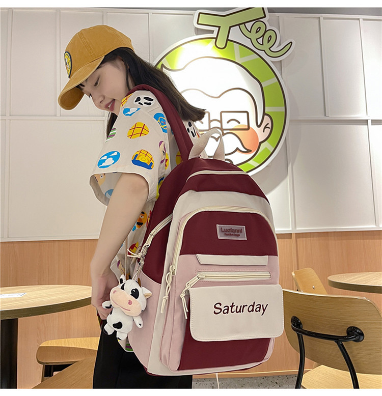 Summer Color Matching Ultra-light High Capacity Backpack display picture 22