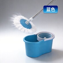 外贸免手洗旋转拖把懒人手压墩布桶八字桶好神拖双驱动甩干拖把桶