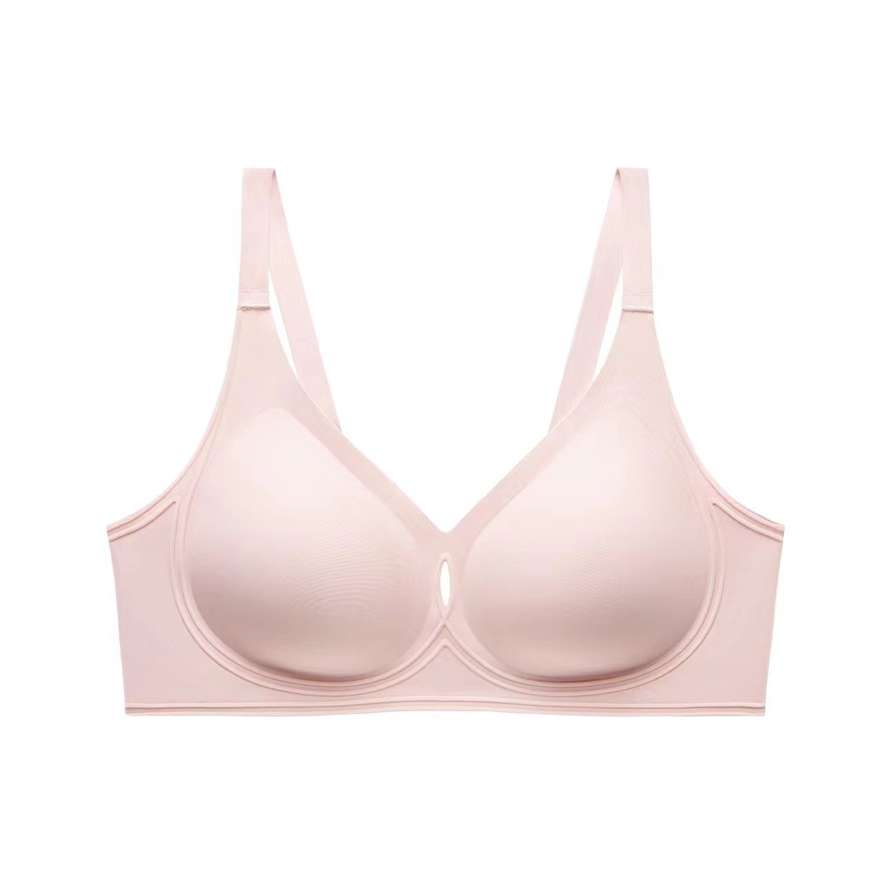 Guangdong Shantou flocado ropa interior sin costuras push up de las mujeres de apoyo suave jalea sujetador de mama sujetador