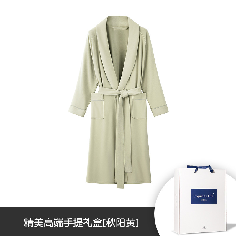 Tencel de lujo de doble cara de lana de otoño e invierno de las mujeres largo camisón albornoz aminoácido puede salir a casa desgaste pijamas en stock