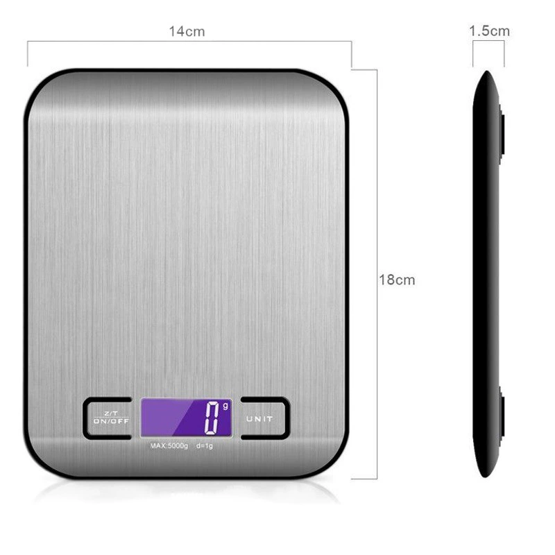 Зарядка из нержавеющей стали электронные весы оптовая кухня электронные весы 5 кг бытовые пищевые весы выпечка весы кухонные весы