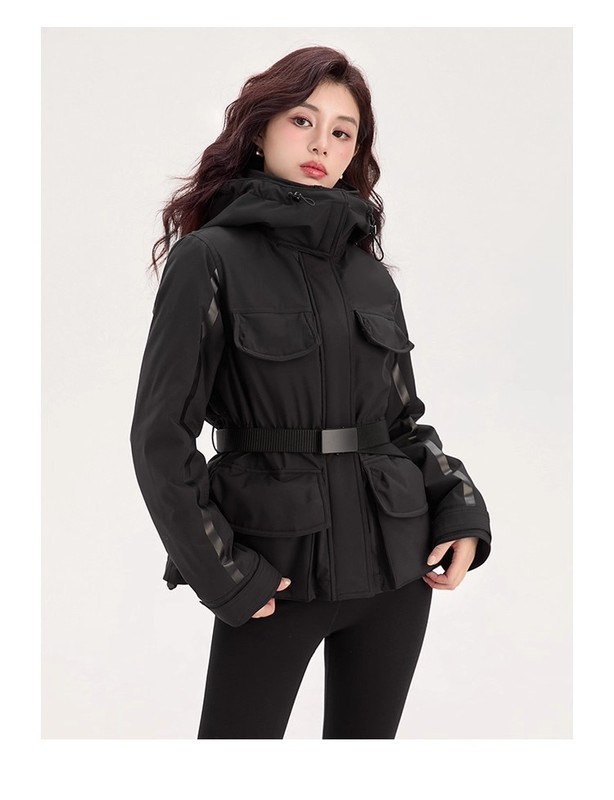 明星同款三防工装羽绒服女2025冬季新款运动登山服冲锋户外外套潮|undefined