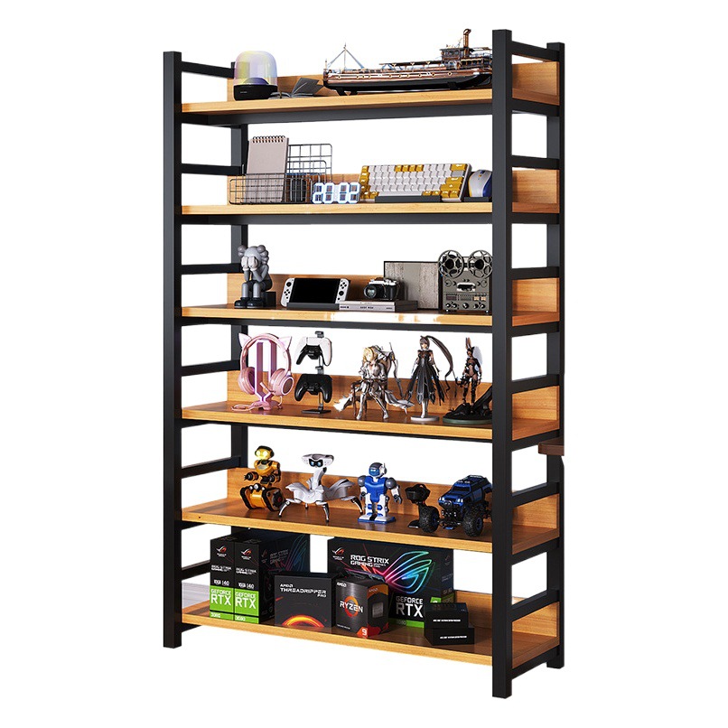 INS estilo estantería estante piso dormitorio hogar multi-capa de almacenamiento de hierro estante de exhibición de la sala de estar estantería