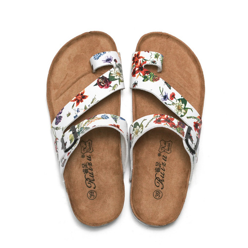 Women's Summer Trendy Slides for Exporters, Men's Cork Beach Flip-Flops in Korean Style, Couple's Leather Sandals for Men – Perfect for Summer