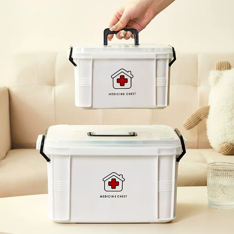 Medicine Storage Box — Large Capacity Multi-Layer Home First Aid Box, Portable PP Plastic (Medium–XL)