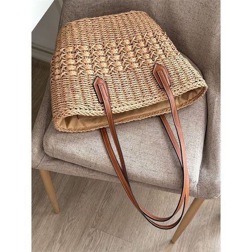 Niche French woven bag forest style summer 2024 new tote bag commuter handbag zipper shoulder armpit bag