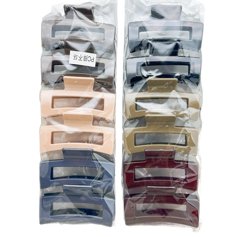 Pinza de pelo grande de plástico con diseño de PC, color té con leche, para mujer, estilo coreano, versión coreana, accesorios de tienda de dos yuanes. image 7