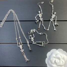 西太后项链手链耳钉个性朋克立体骷髅骨架星球系列耳环耳饰高版本