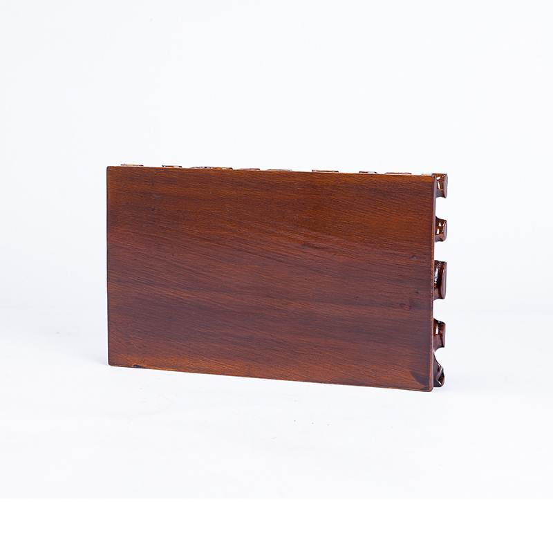 Solid wood rectangular root carving stone base vase pot plant jade stone wooden stand fish tank plant stand base