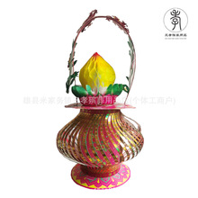 小花篮 纸扎清明祭祀七月十五十月一烧纸元宝金条 三生缘殡葬三孝