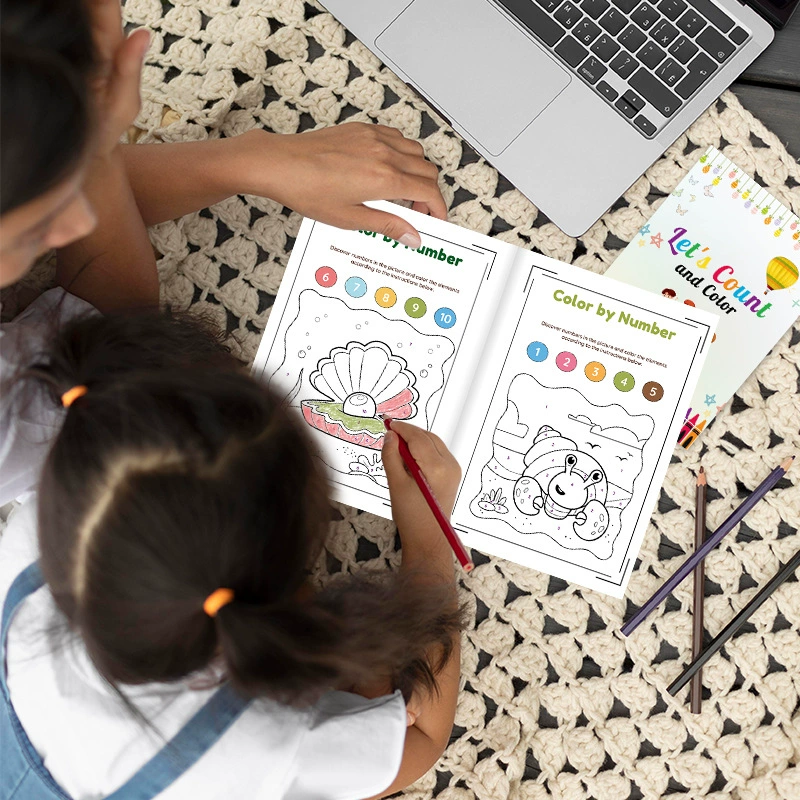 Новый продукт кросс-бордер Let's Count and Color Count и раскраска preschool математика раскраска книга
