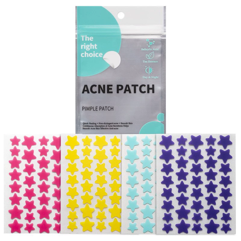 Acne Patch Hydrocolloid Star Stickers, 40 pcs Sheet, Glitter & Clear Color Options, Waterproof