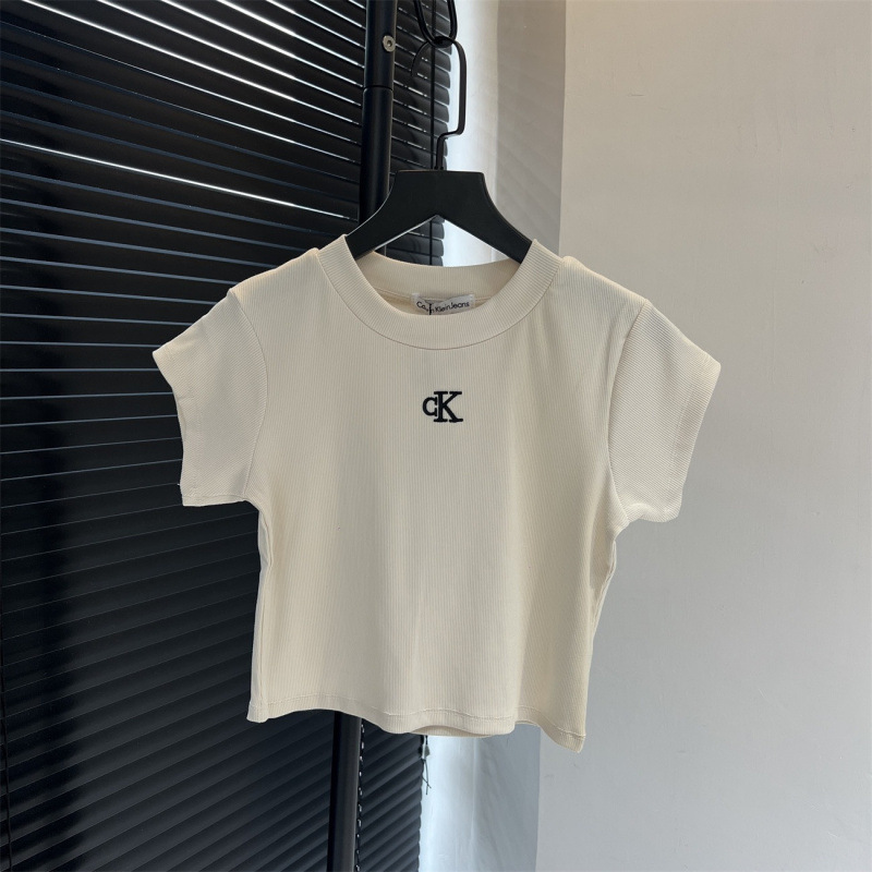 CK ショートスレッド刺繍ロゴスリム半袖 Tシャツネット有名人ホットパンツパジャマホームカジュアルスポーツショーツ|undefined