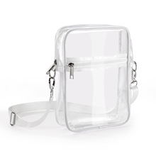 透明跨境pvc收纳包透明化妆包便携旅行包单肩包防水可视包包现货