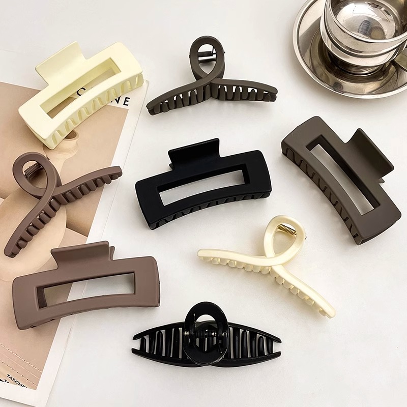 Moda acrílica agarrando clip de cabello grande cabeza de mujer cabeza de cabello nuevo estilo universal tiburón clip de cabello al por mayor