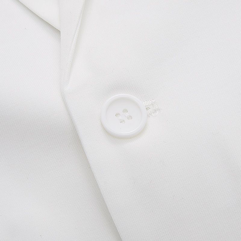 Todo a juego nuevo abrigo casual solo traje primavera y otoño superior uno de un solo pecho de los hombres más tamaño traje blanco de los hombres