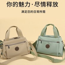 新款布包多兜包包女斜挎多功能手提单肩拎包购物袋尼龙帆布大容量
