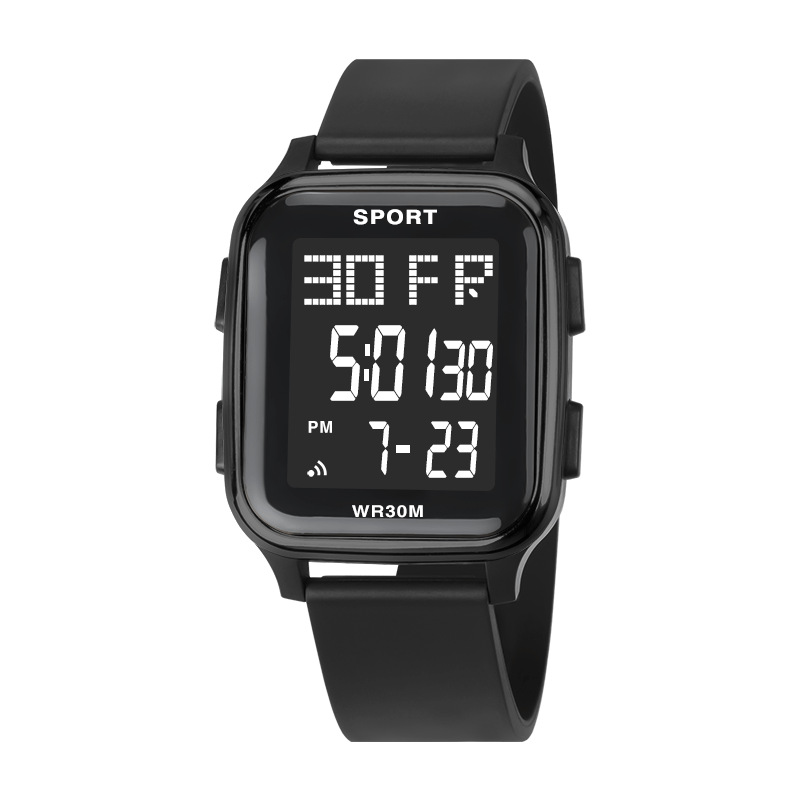 Nueva moda estudiante deportes al aire libre cronometraje electrónico reloj de los hombres multi-función alarma luminosa reloj electrónico al por mayor