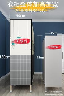 Simple Wardrobe with Fabric Doors, Thickened Steel Pipes, All-Steel Fabric Wardrobe for Rental Rooms, Bedrooms, and Home Use