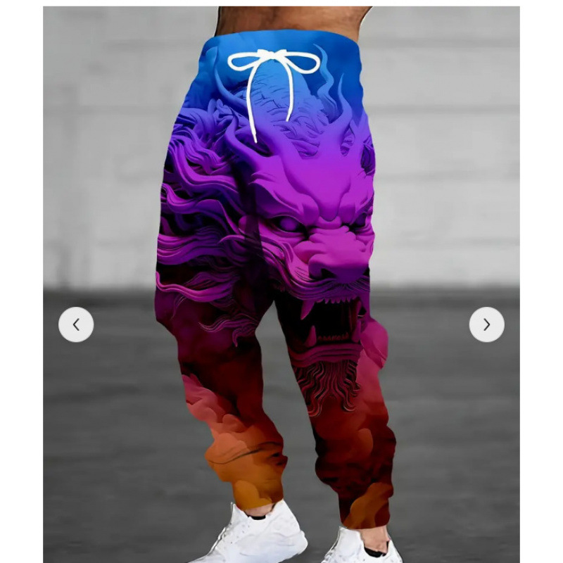 Otoño de 2025 nuevos pantalones casuales europeos y estadounidenses transfronterizos pantalones de impresión digital 3D directos de fábrica
