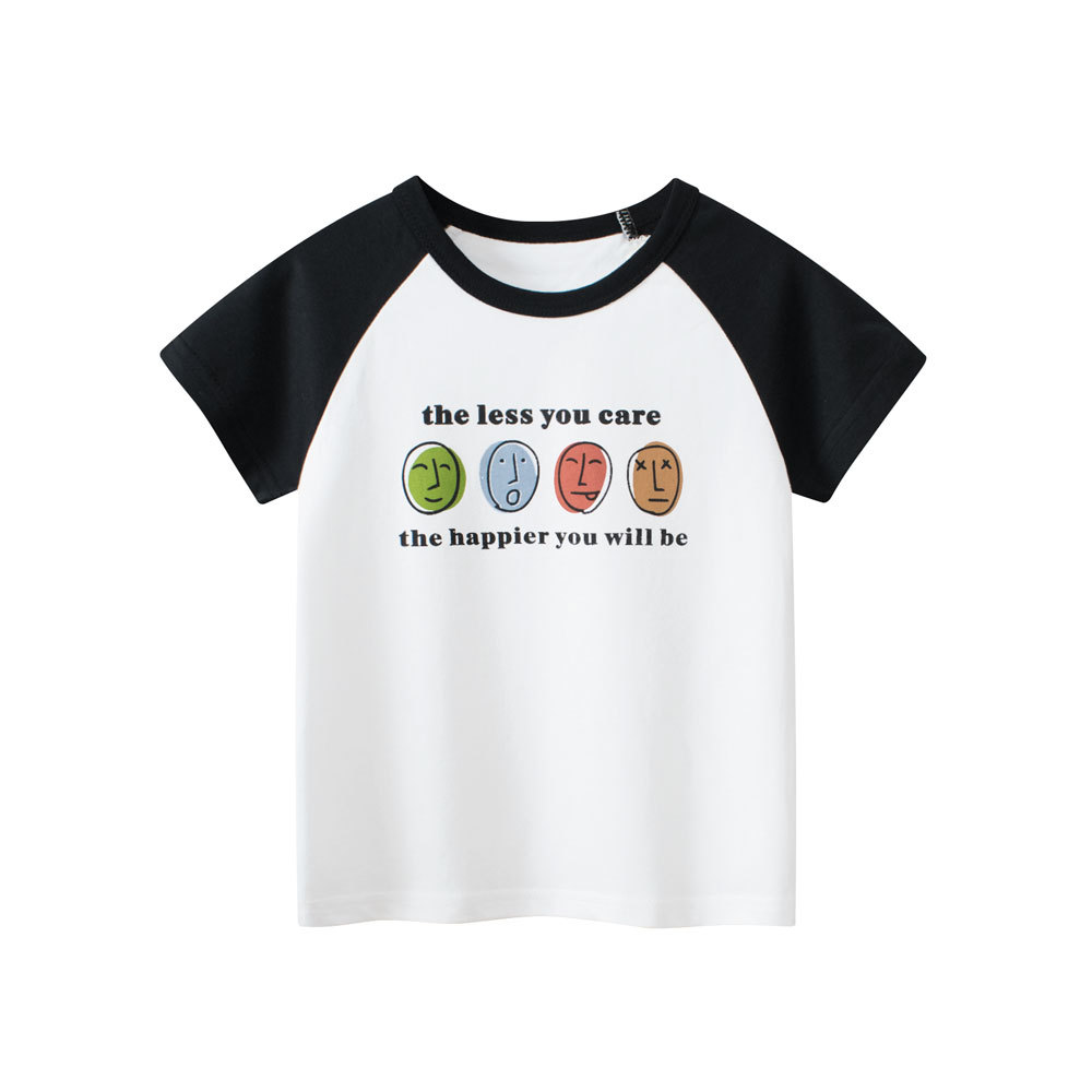 27KIDS ropa infantil transfronteriza verano nueva ropa para niños y bebés camiseta de manga corta para niños fuente de Douyin