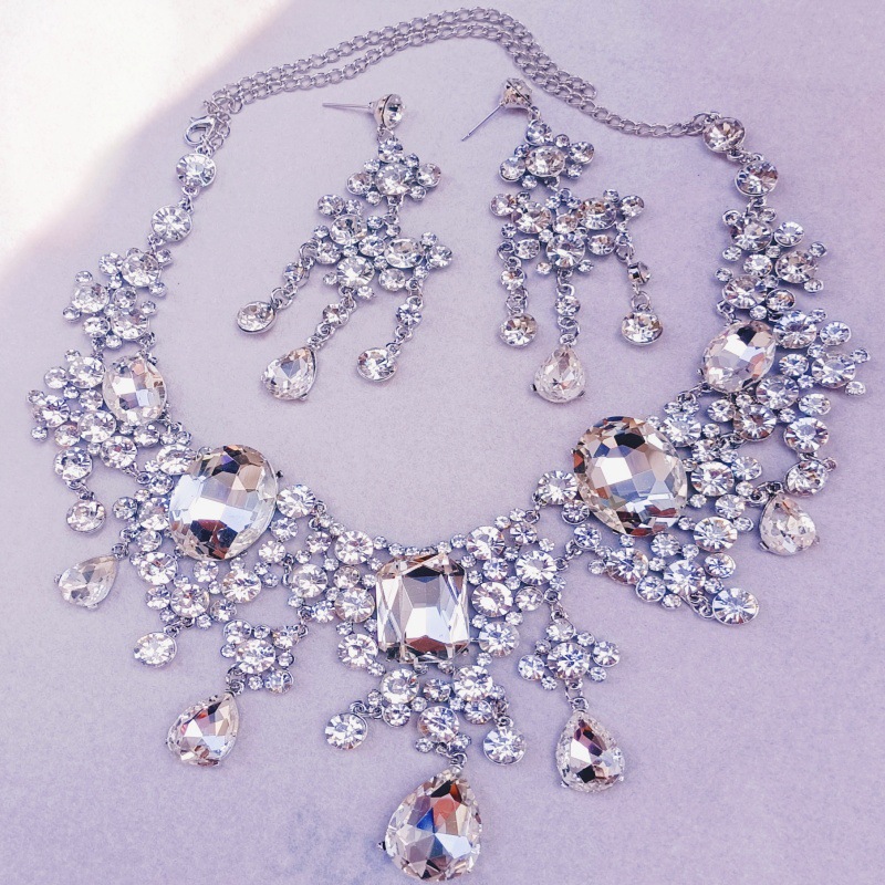 Set gioielli da sposa retro con strass per donna stile lussuoso_voghion.com