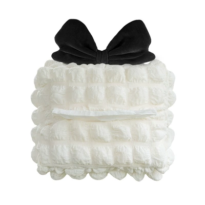 Tissue Bag, Car tissue box/set - mipao-fuge-chair-back-tissue-box-with-velvet-bow-black