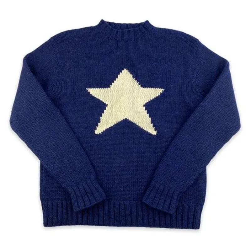 Y2K Vintage Pullover Star Pattern Sweater