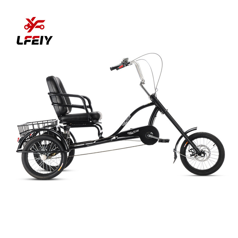 The Seat Can Be Moved Forward and Backward. the Bicycle Has a Larger Seat. Adult Lightweight Tricycle. Professional Mobility for the Elderly