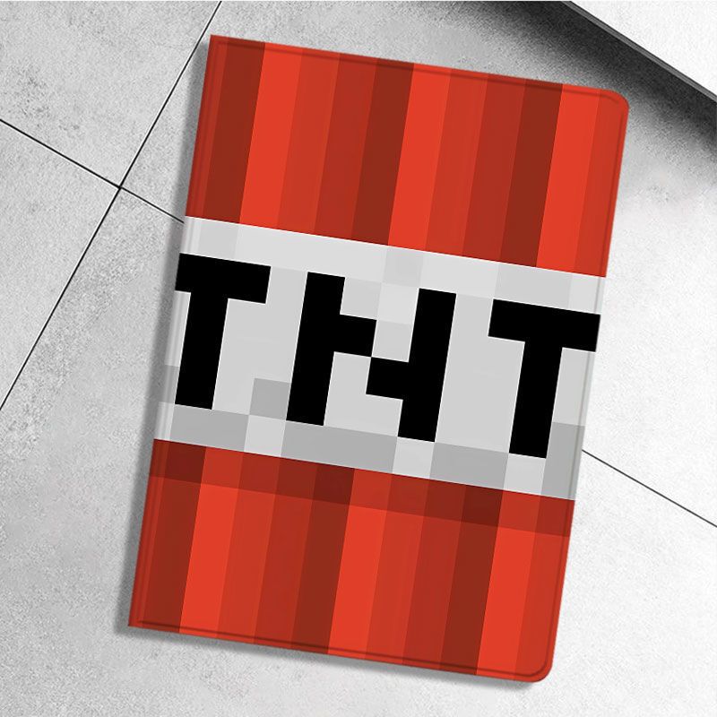 Minecraft iPad Protective Case 10/11 Generation A16 Tablet Full Cover Mini6 Case Air4/5 Book-Style Pro12.9