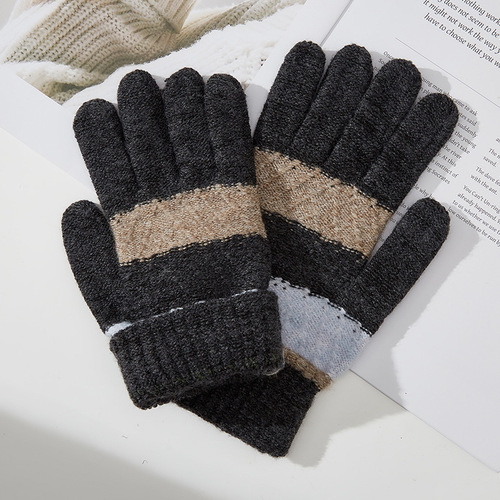 Men's reversible knitting warm gloves, yarn for cold weather cycling, two yuan store department store, three yuan store roadside stall