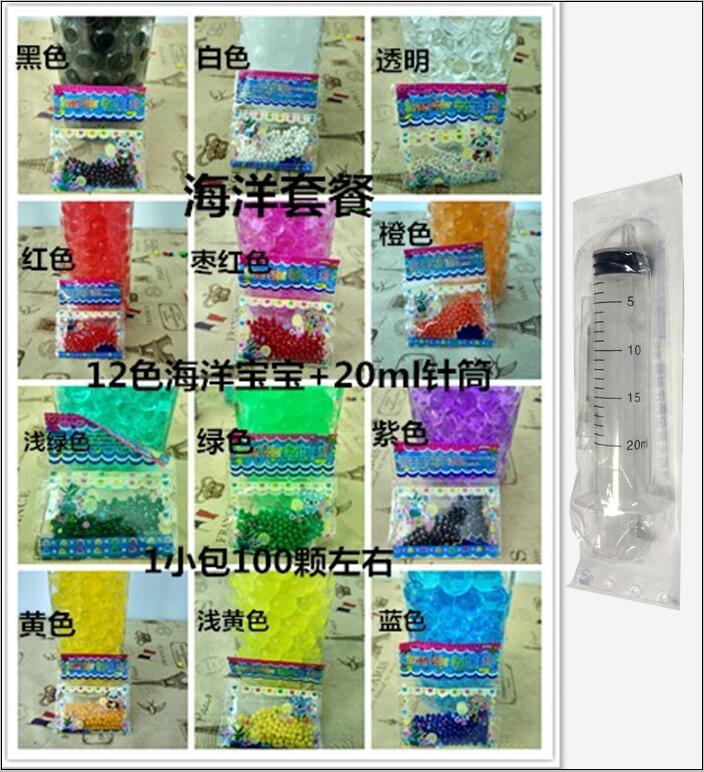 12 colors + syringe;