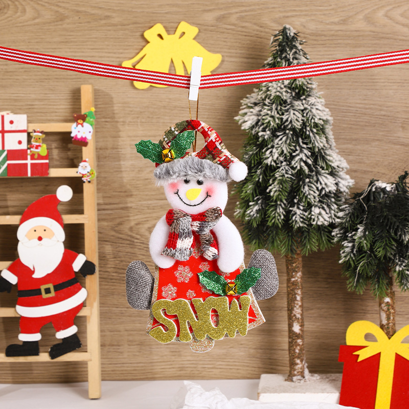 Kit de adornos navideños de tela, colección de colgantes para árbol de Navidad y regalos