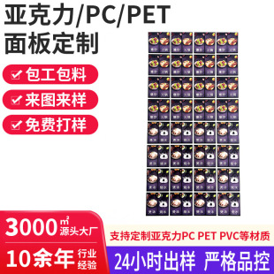 Processing Factory Customized Pc Lens Color Printing High Definition Acrylic Pet Panel Kitchen Appliances Microwave Oven Disinfection Cupboard