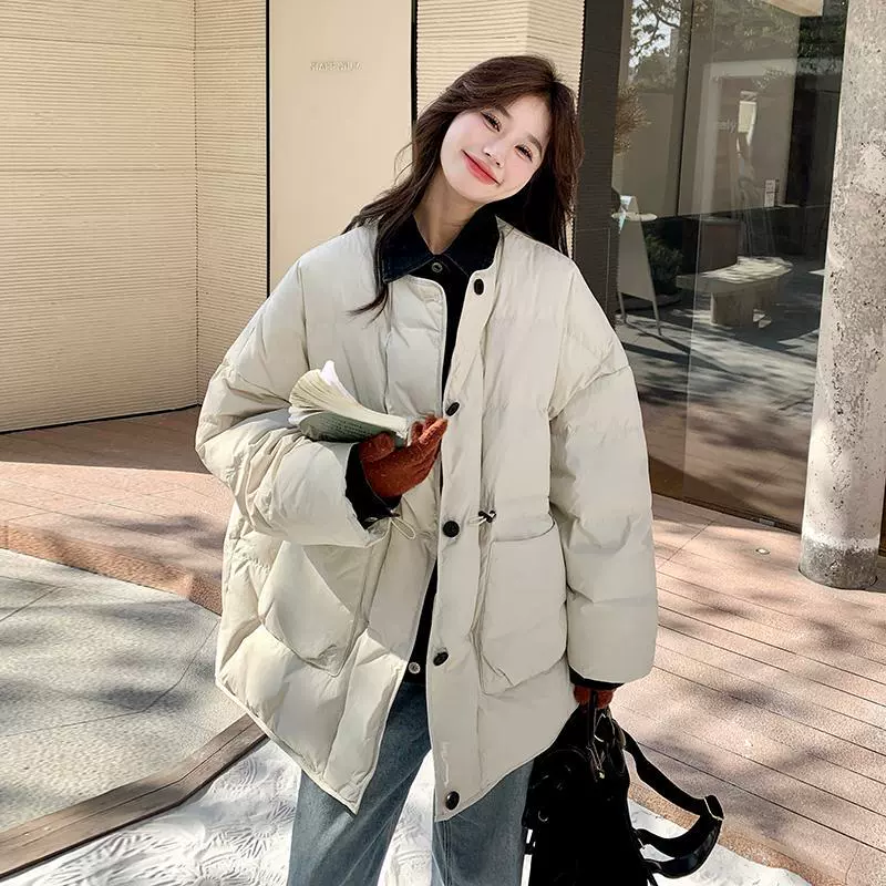 White denim down jacket, sexy warm jeans