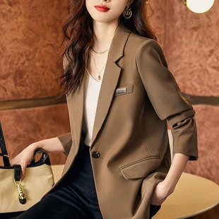 2023 spring new large size women's slimming suit coat fat mm button women's suit [2302]]