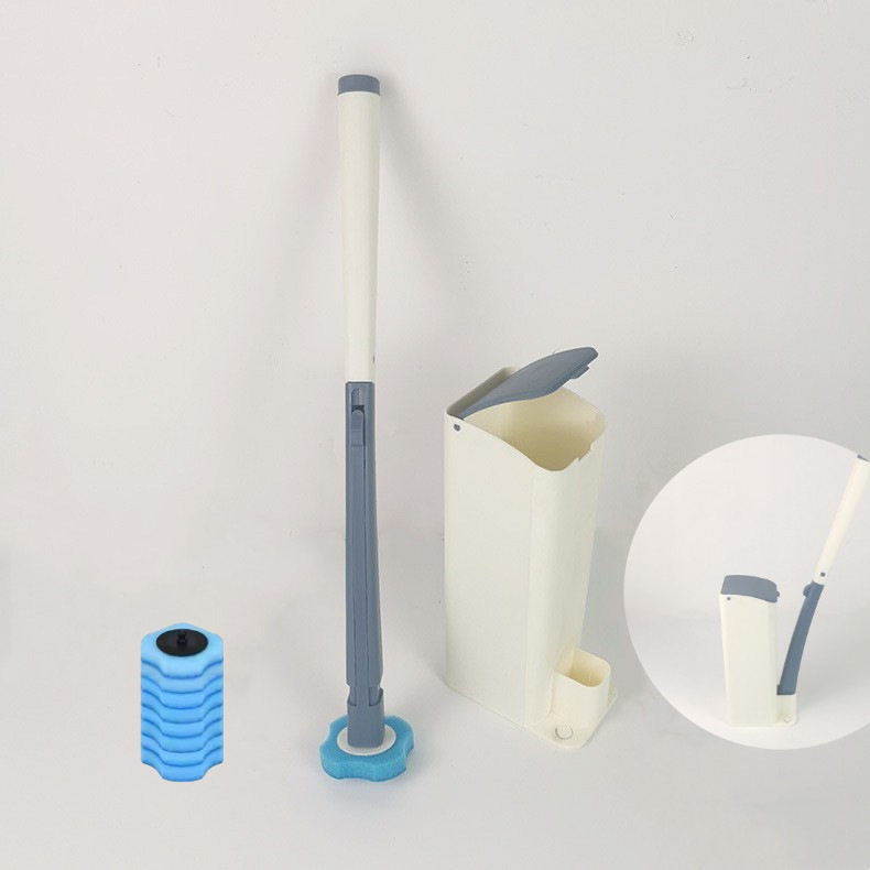 Cepillo de inodoro desechable, mango largo, cabezal reemplazable, limpieza hogar