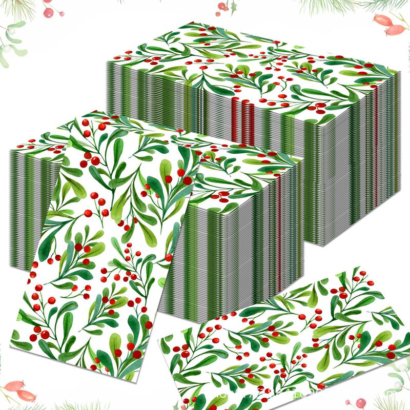 Czj083 Amazon Berry Christmas Long Tissue Party Holiday Tableware Party Disposable Paper Czj083 Amazon Berry Christmas Long Tissue Party Holiday Tableware Party Disposable Paper
