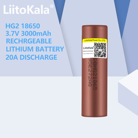 LiitoKala lii-HG2 18650 3000mAh 3.7V Lithium Battery Continuous 20A Discharge Battery